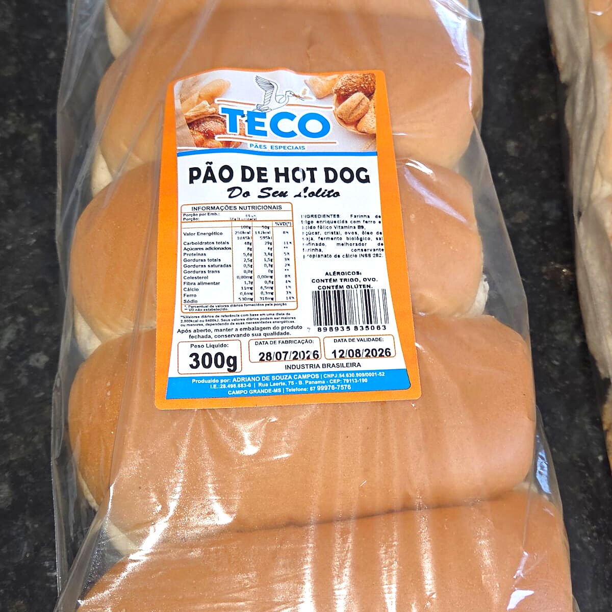 Pão de Hot Dog